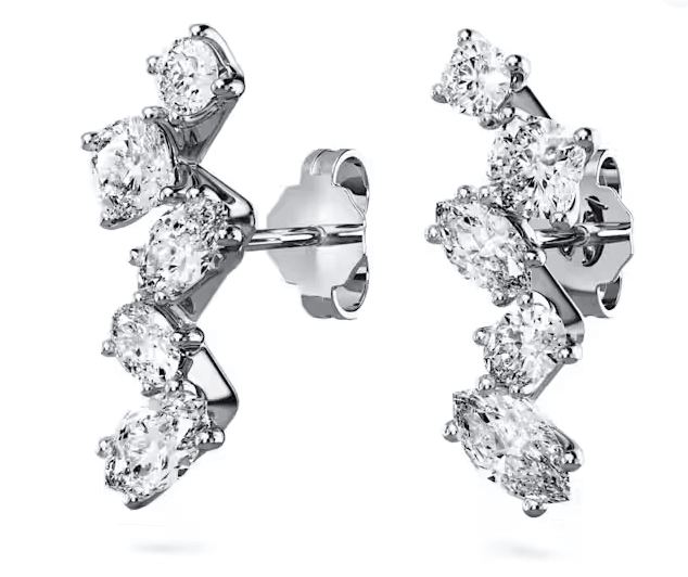 SWAROVSKI - Orecchini ear cuff Galaxy Diamanti 1,25 ct tw, Taglio misto, Oro bianco 18 K in Orecchini Alba Gioielli - Casoria, commercioVirtuoso.it
