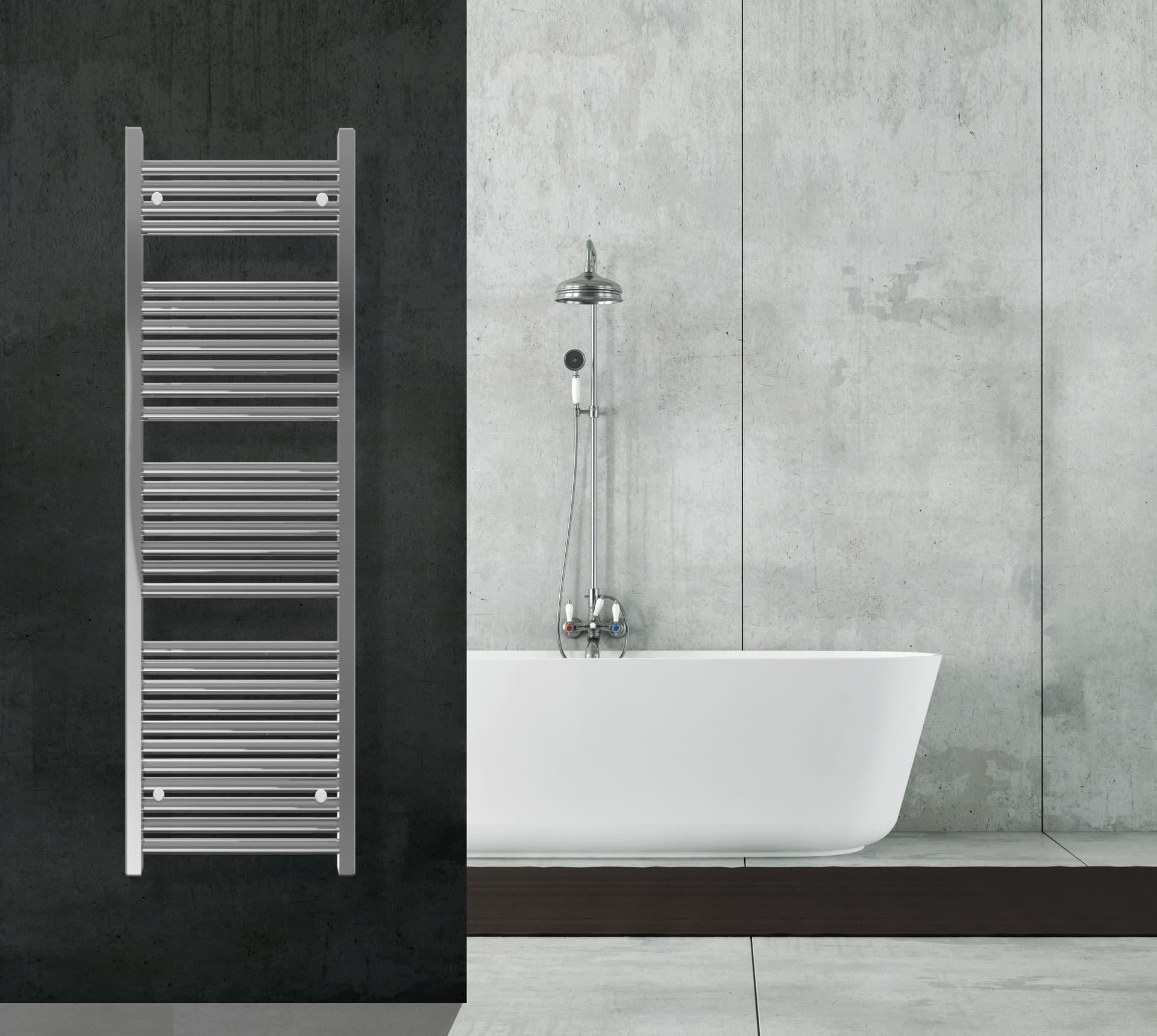 Scaldasalviette termoarredo 150x50 cromato interasse 45 cm IDRAULICO in Scalda asciugamani da parete Mondialshop - Parabiago, commercioVirtuoso.it
