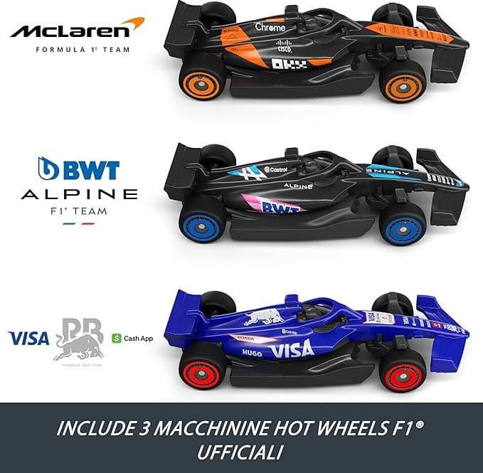 Hot Wheels Racing Circuito Sprint Formula 1 JDY15 in Piste da corsa Centro Bimbo - Siderno, commercioVirtuoso.it
