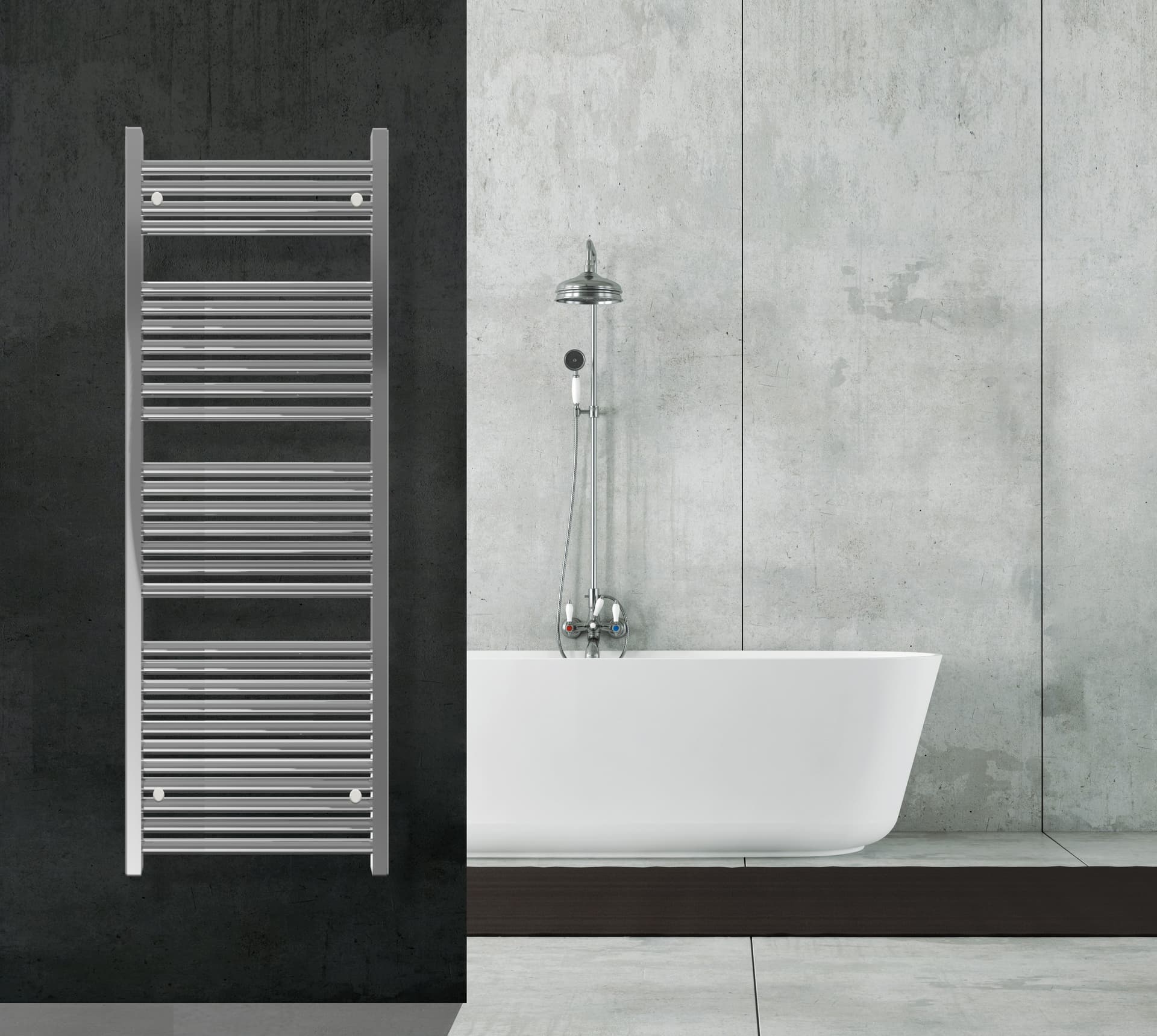 Scaldasalviette termoarredo 150x60 cromato interasse 55 cm IDRAULICO in Scalda asciugamani da parete Mondialshop - Parabiago, commercioVirtuoso.it