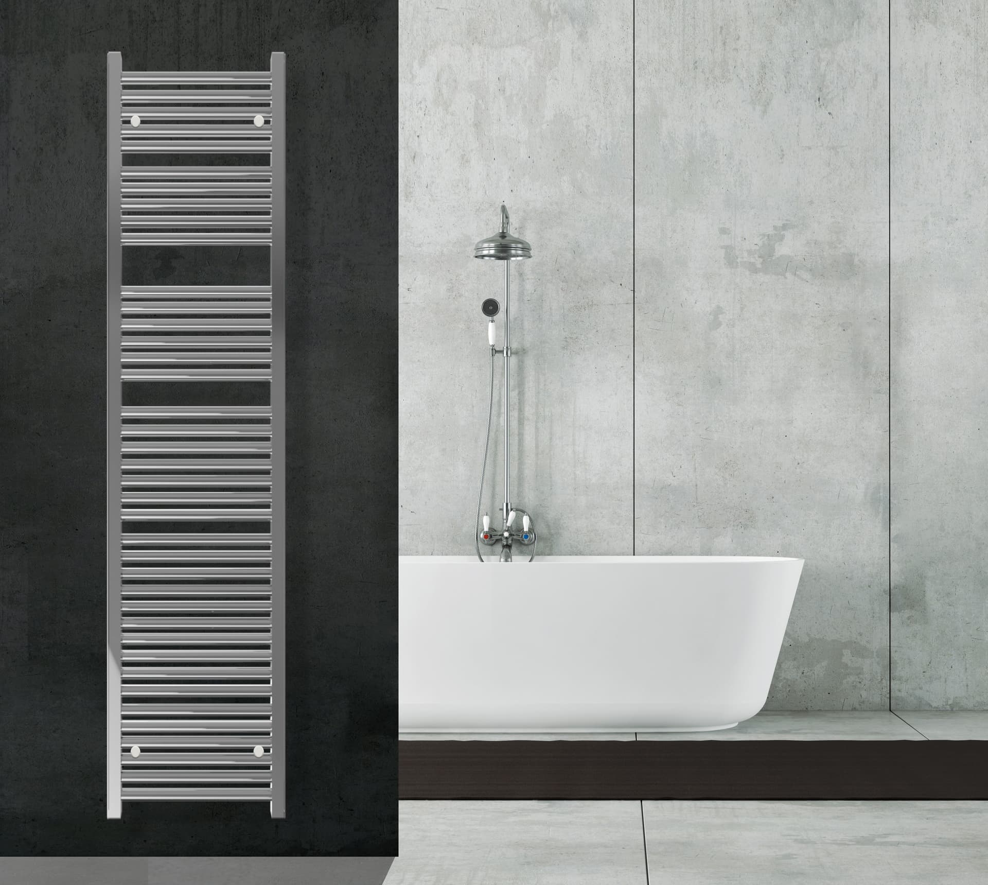 Scaldasalviette termoarredo 180x45 cromato interasse 40 cm IDRAULICO in Scalda asciugamani da parete Mondialshop - Parabiago, commercioVirtuoso.it