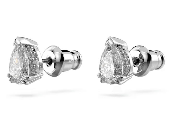 SWAROVSKI - Orecchini a lobo Stilla Taglio Pear, Bianchi, Placcato rodio in Orecchini Alba Gioielli - Casoria, commercioVirtuoso.it