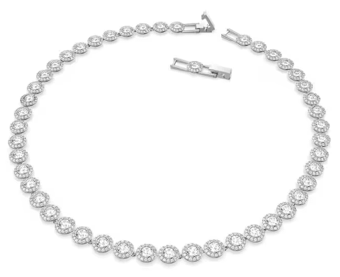 SWAROVSKI - Collana Tennis Una Angelic Taglio Round, Bianca, Placcato rodio in Collane Alba Gioielli - Casoria, commercioVirtuoso.it