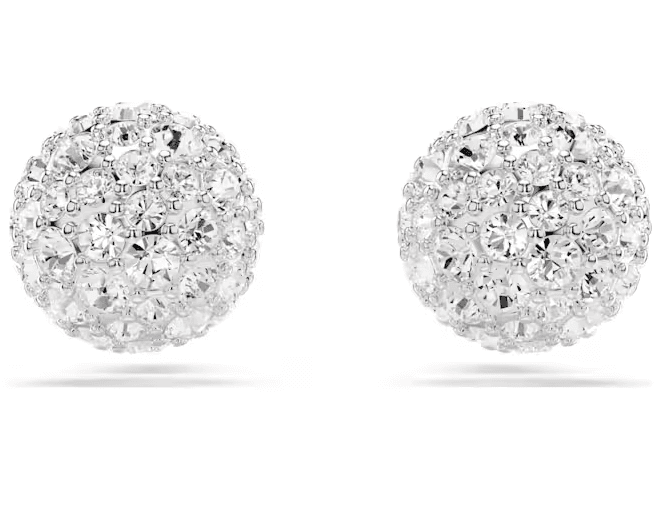 SWAROVSKI - Orecchini a lobo Dextera Taglio Round, Bianchi, Placcato rodio in Orecchini Alba Gioielli - Casoria, commercioVirtuoso.it