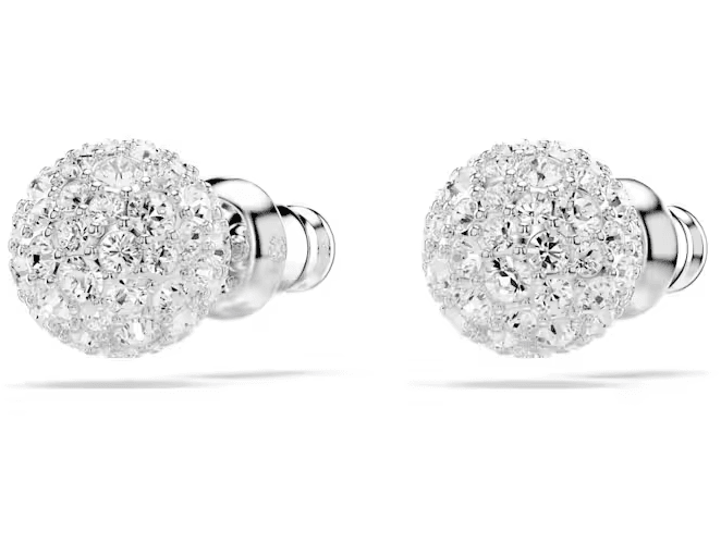 SWAROVSKI - Orecchini a lobo Dextera Taglio Round, Bianchi, Placcato rodio in Orecchini Alba Gioielli - Casoria, commercioVirtuoso.it