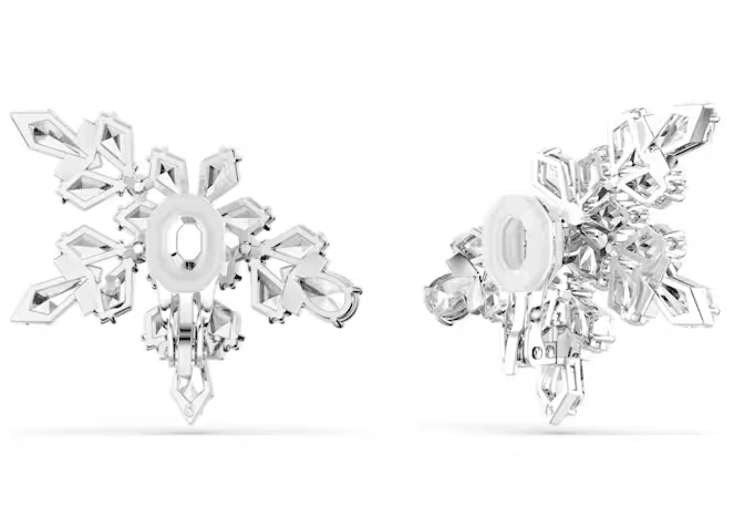 SWAROVSKI - Orecchini a clip Idyllia Taglio misto, Mezzo fiocco di neve, Bianchi, Placcato rodio in Orecchini Alba Gioielli - Casoria, commercioVirtuoso.it