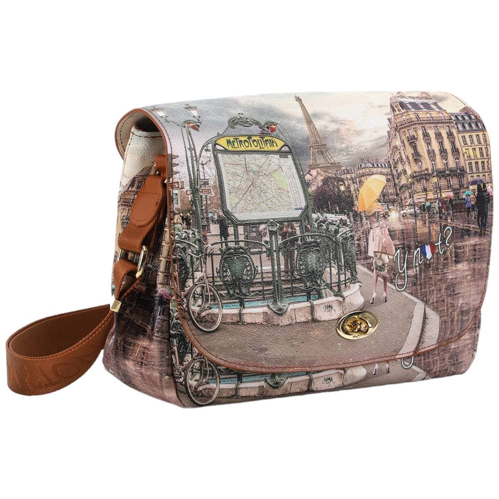 YNot flap bag large stampa Metro Paris YES631F4 Borse YNot