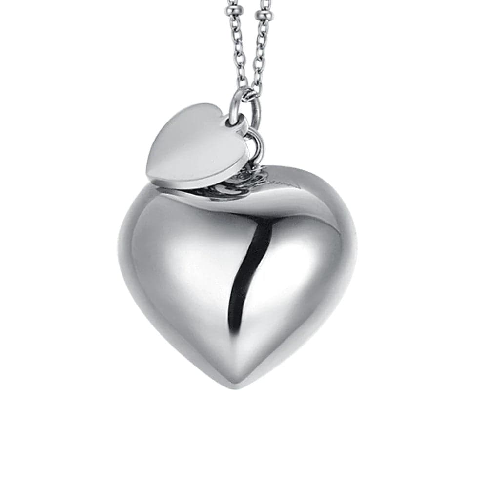 Luca Barra - COLLANA CHIAMA ANGELI IN ACCIAIO CON CIONDOLO CUORE E CUORE CHARM in Collane Alba Gioielli - Casoria, commercioVirtuoso.it