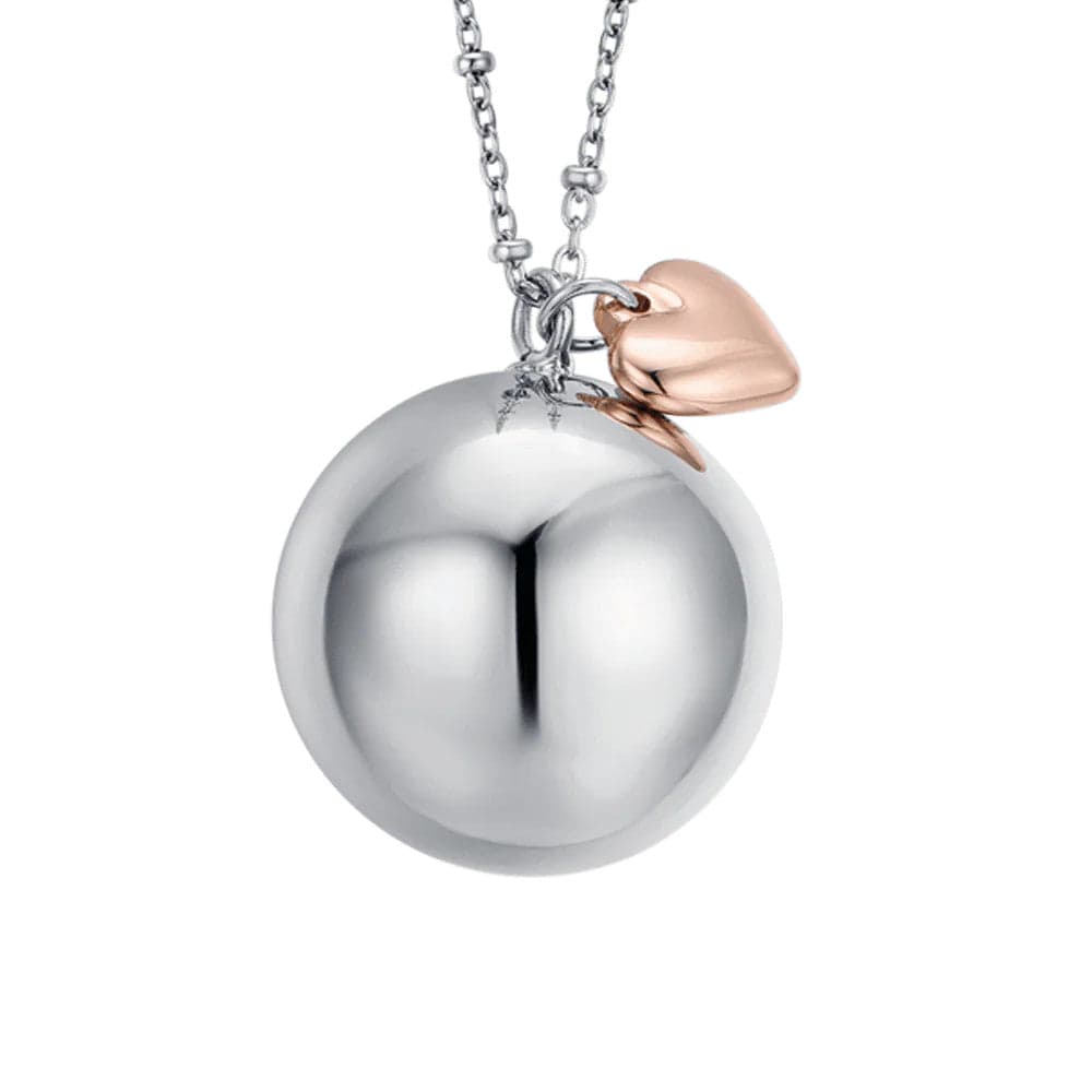 Luca Barra - COLLANA CHIAMA ANGELI IN ACCIAIO CIONDOLO IN METALLO CON CHARMS CUORE ROSE in Collane Alba Gioielli - Casoria, commercioVirtuoso.it