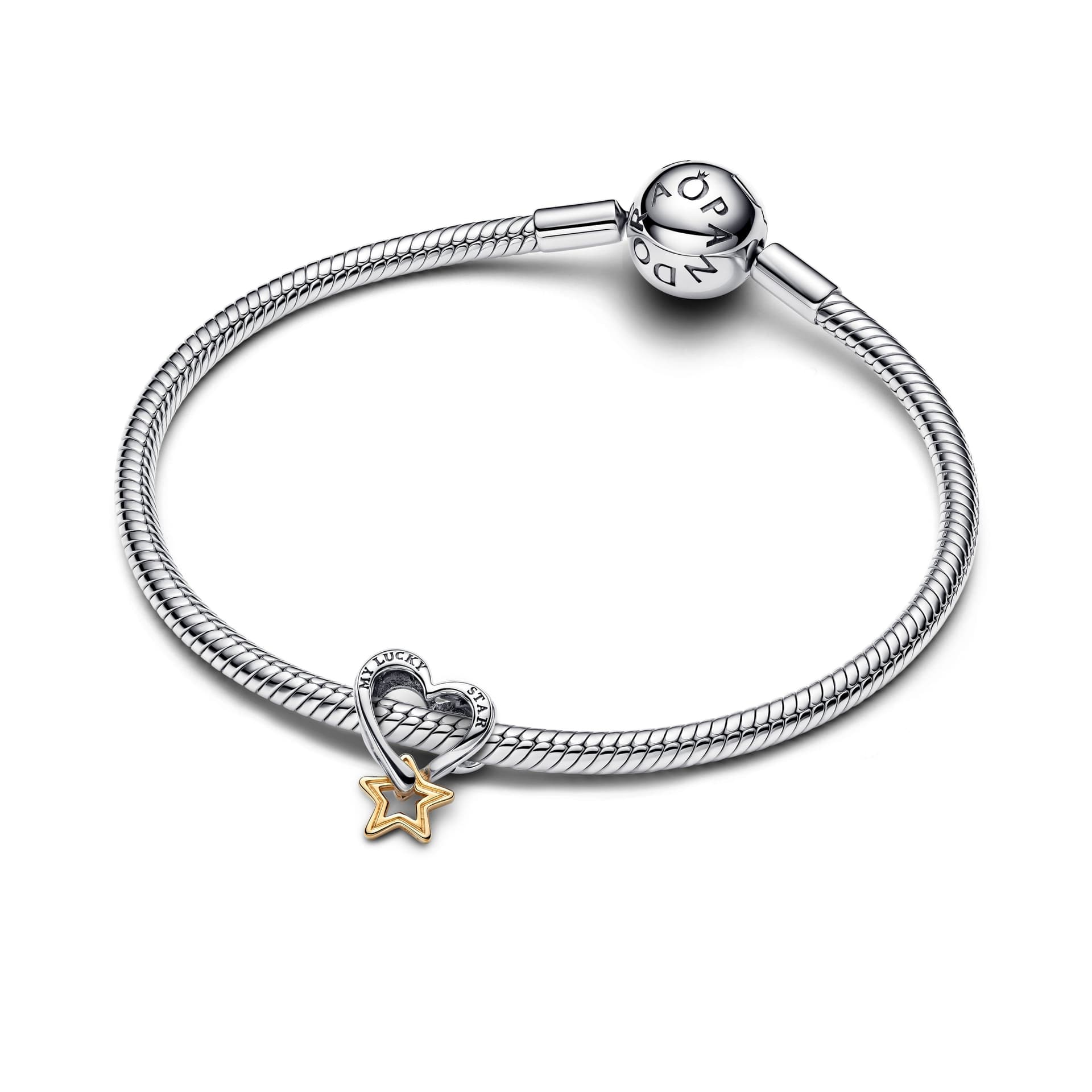 Pandora   Charm Openwork Cuore e Stella "My Lucky Star" in Bead Charm Alba Gioielli - Casoria, commercioVirtuoso.it
