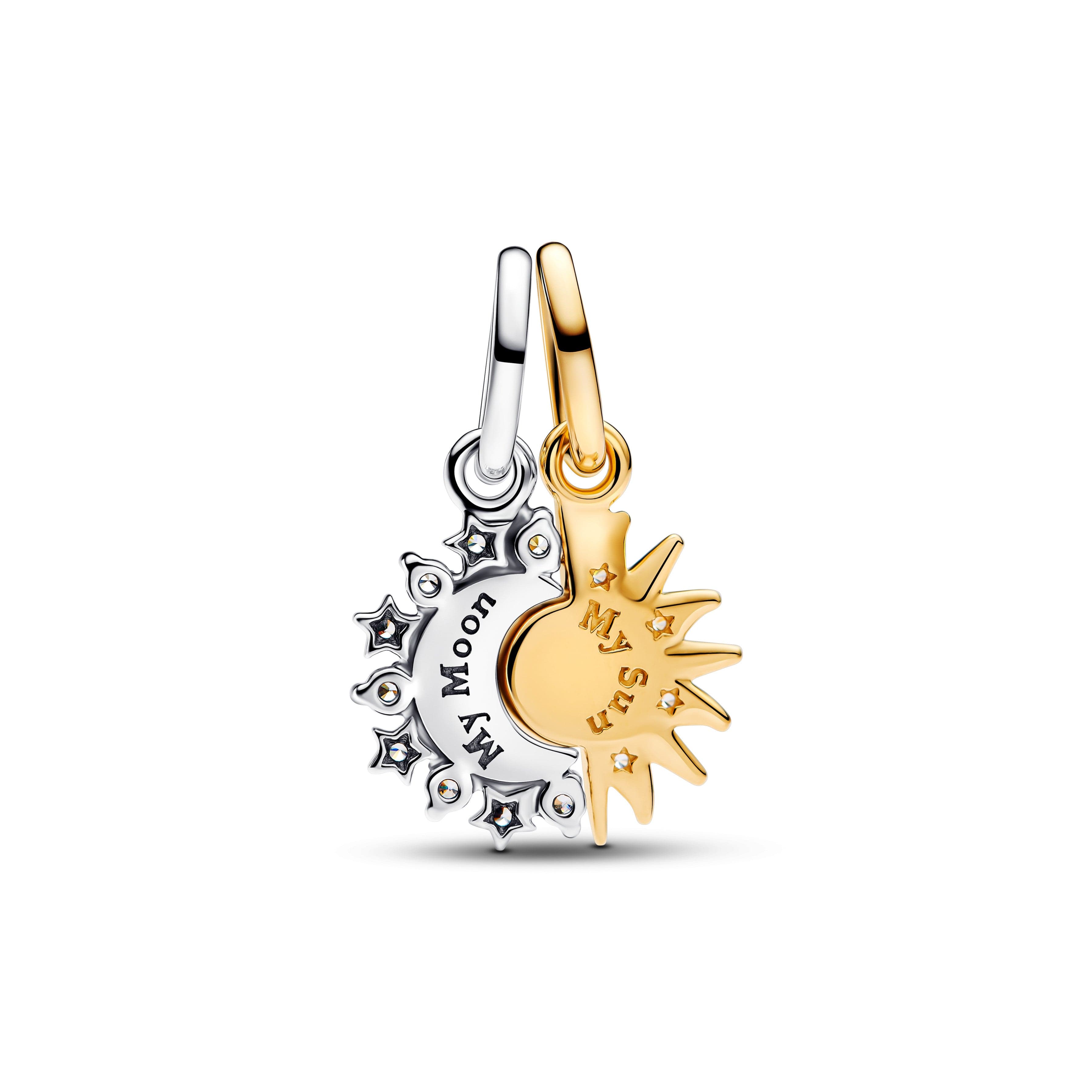 Pandora   Charm Pendente Sole e Luna Divisibile