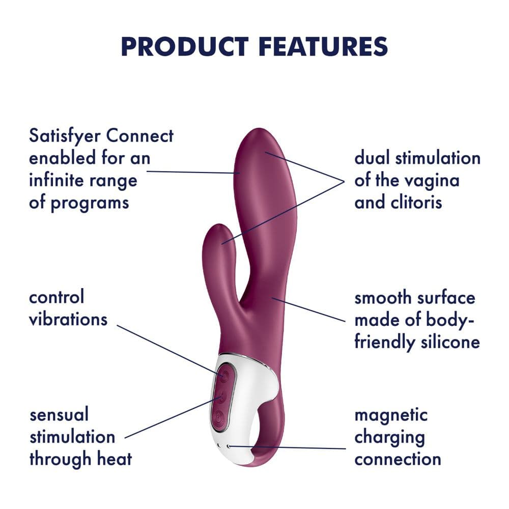 SATISFYER HEATED AFFAIR VIBRATORE FEMMINILE RABBIT IN SILICONE CON APP SMARTPHONE in Vibratori Rabbit Kondorama - Martinsicuro, commercioVirtuoso.it