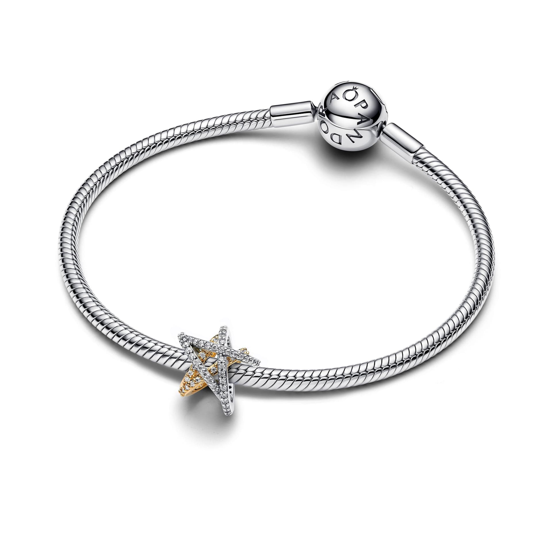 Pandora   Charm Stella Intrecciata Luminosa in Bead Charm Alba Gioielli - Casoria, commercioVirtuoso.it