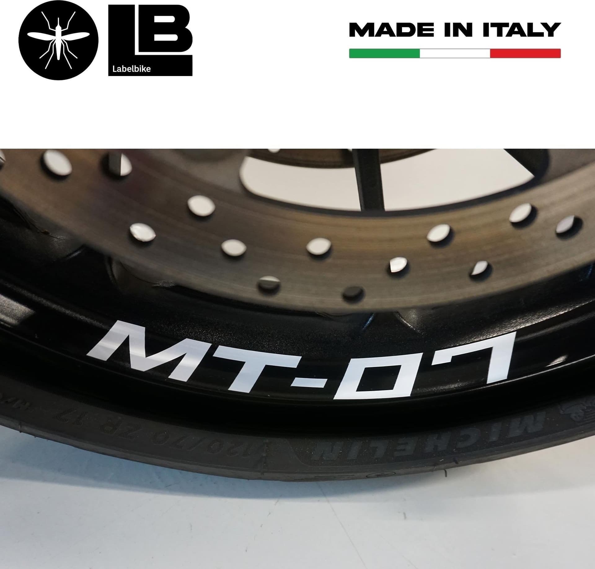 Scritte Adesive per interno Cerchi Ruote Moto compatibili con Yamaha MT-07 in Decalcomanie adesivi e magneti LabelBike - Bibbiano, commercioVirtuoso.it