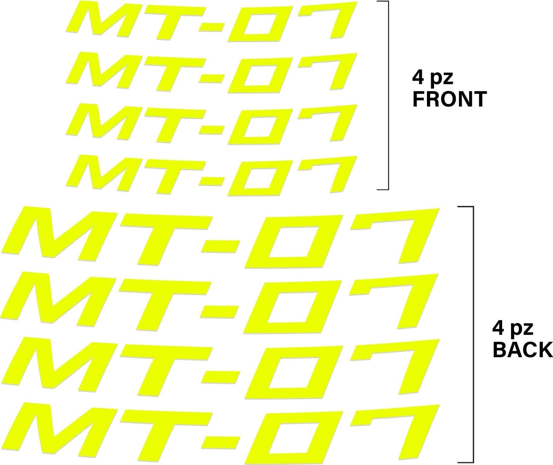 Scritte Adesive per interno Cerchi Ruote Moto compatibili con Yamaha MT-07 in Decalcomanie adesivi e magneti LabelBike - Bibbiano, commercioVirtuoso.it