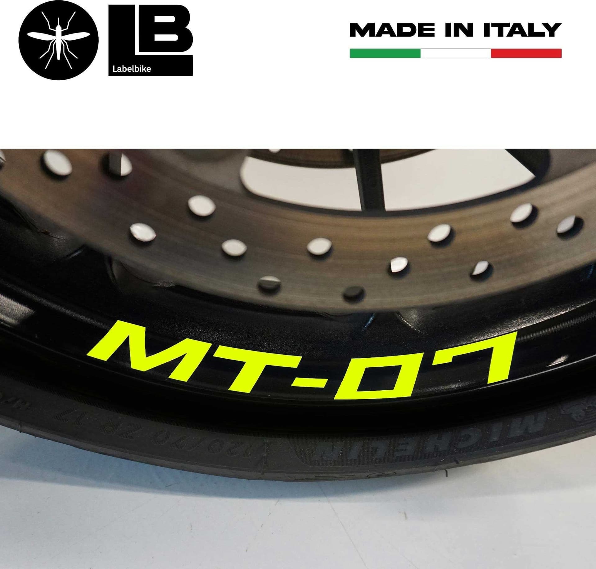 Scritte Adesive per interno Cerchi Ruote Moto compatibili con Yamaha MT-07 in Decalcomanie adesivi e magneti LabelBike - Bibbiano, commercioVirtuoso.it