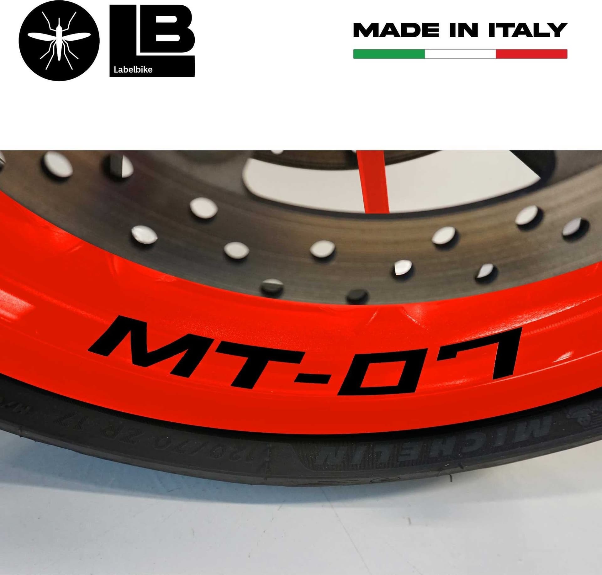Scritte Adesive per interno Cerchi Ruote Moto compatibili con Yamaha MT-07 in Decalcomanie adesivi e magneti LabelBike - Bibbiano, commercioVirtuoso.it