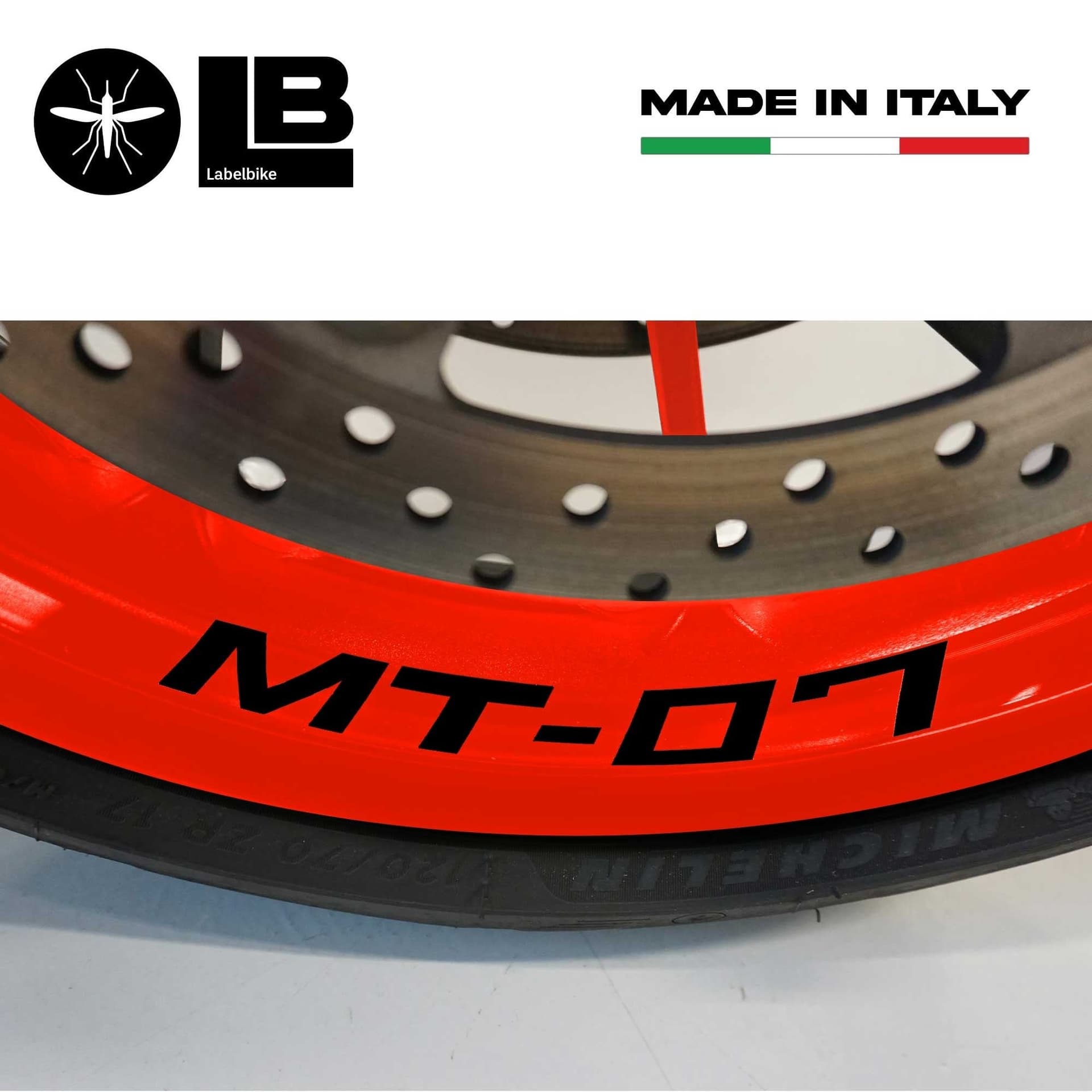 Scritte Adesive per interno Cerchi Ruote Moto compatibili con Yamaha MT-07 in Decalcomanie adesivi e magneti LabelBike - Bibbiano, commercioVirtuoso.it