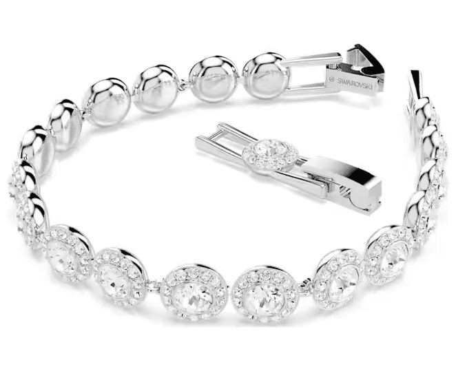 SWAROVSKI  -  Bracciale Tennis Una Angelic Taglio Round, Bianco, Placcato rodio in Bracciali Alba Gioielli - Casoria, commercioVirtuoso.it