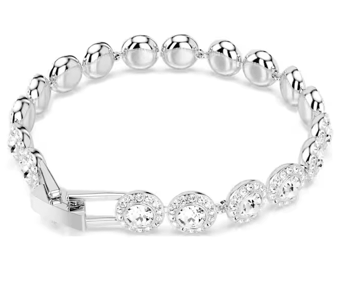 SWAROVSKI  -  Bracciale Tennis Una Angelic Taglio Round, Bianco, Placcato rodio in Bracciali Alba Gioielli - Casoria, commercioVirtuoso.it