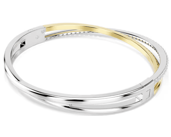 SWAROVSKI  - Bracciale rigido Hyperbola Taglio Round, Bianco, Mix di finiture in Bracciali Alba Gioielli - Casoria, commercioVirtuoso.it