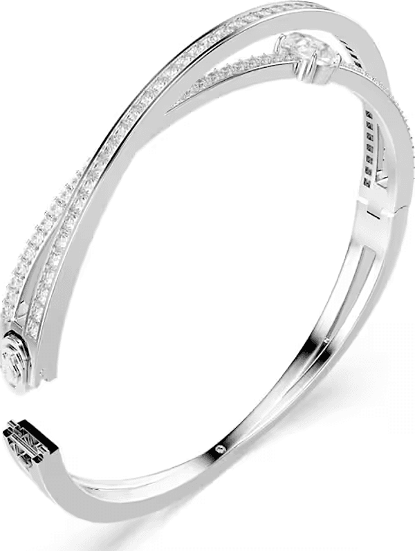 SWAROVSKI - Bracciale rigido Hyperbola Taglio misto, Bianco, Placcato rodio in Bracciali Alba Gioielli - Casoria, commercioVirtuoso.it
