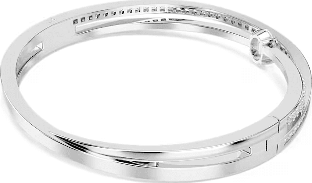 SWAROVSKI - Bracciale rigido Hyperbola Taglio misto, Bianco, Placcato rodio in Bracciali Alba Gioielli - Casoria, commercioVirtuoso.it