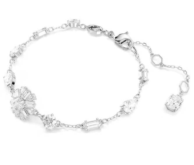 SWAROVSKI  - Bracciale Idyllia Taglio misto, Fiocco Di Neve, Bianco, Placcato rodio in Bracciali Alba Gioielli - Casoria, commercioVirtuoso.it