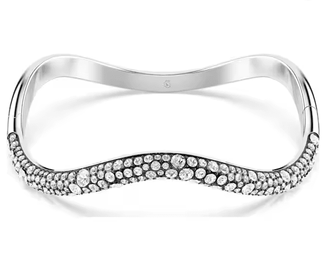 SWAROVSKI  - Bracciale rigido Sublima Taglio Round, Bianco, Placcato rodio