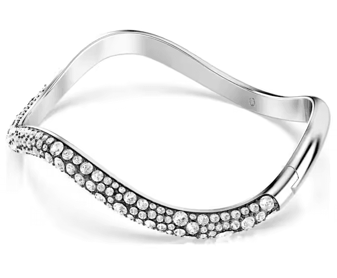 SWAROVSKI  - Bracciale rigido Sublima Taglio Round, Bianco, Placcato rodio in Bracciali Alba Gioielli - Casoria, commercioVirtuoso.it