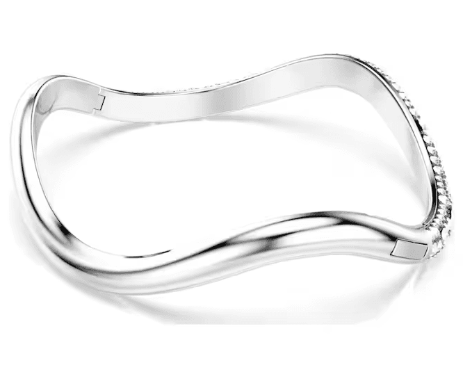 SWAROVSKI  - Bracciale rigido Sublima Taglio Round, Bianco, Placcato rodio in Bracciali Alba Gioielli - Casoria, commercioVirtuoso.it
