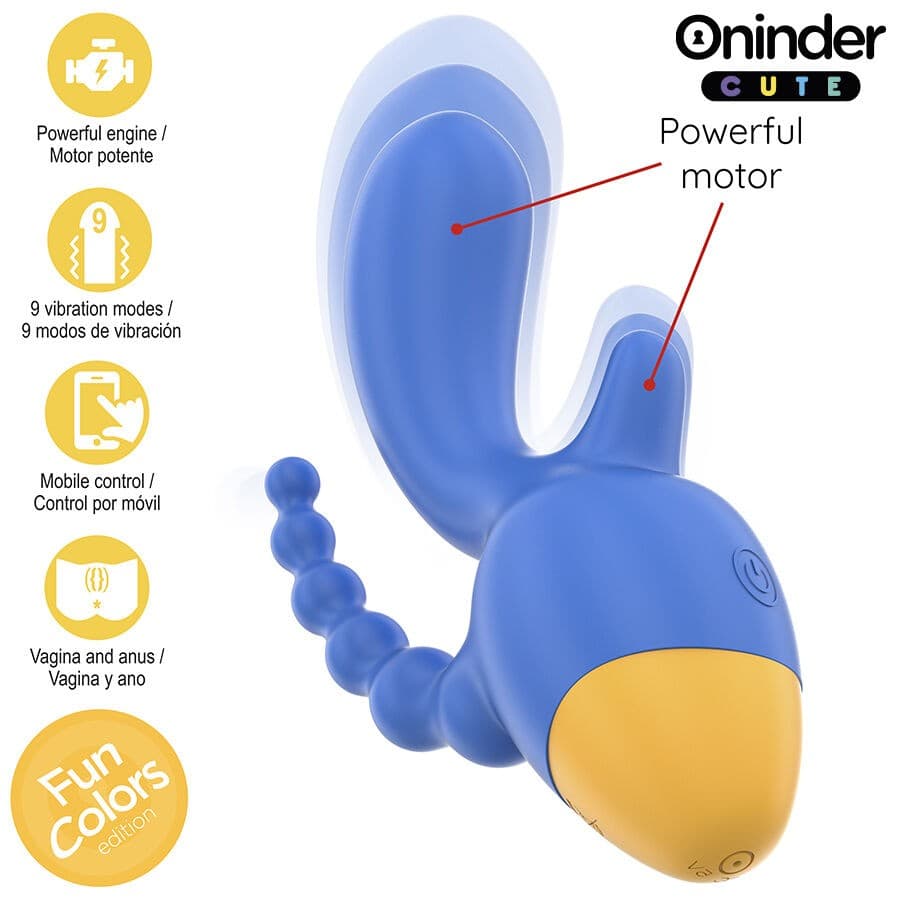 ONINDER CUTE - LOVE 3 SOME TRIPLO VIBRATORE - APP GRATUITA IN TUTTO IL MONDO in Vibratori proiettile e ovuli vibranti Desideria Shop - Latina, commercioVirtuoso.it