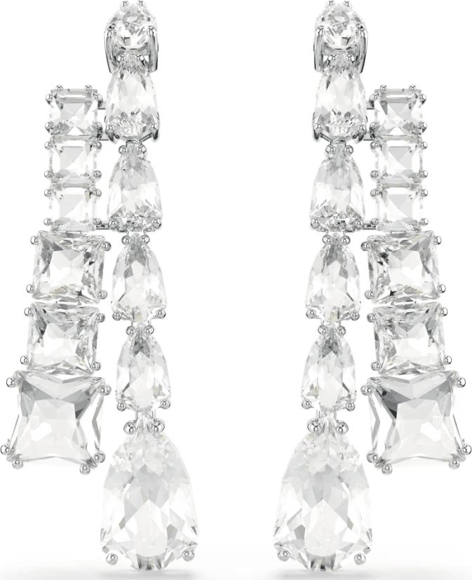 SWAROVSKI -  Orecchini pendenti Matrix Taglio misto, Bianchi, Placcato rodio in Orecchini Alba Gioielli - Casoria, commercioVirtuoso.it