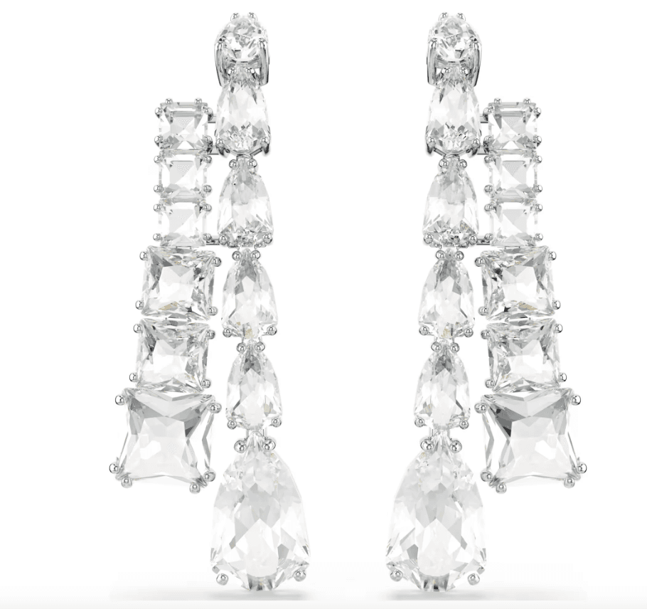 SWAROVSKI -  Orecchini pendenti Matrix Taglio misto, Bianchi, Placcato rodio in Orecchini Alba Gioielli - Casoria, commercioVirtuoso.it