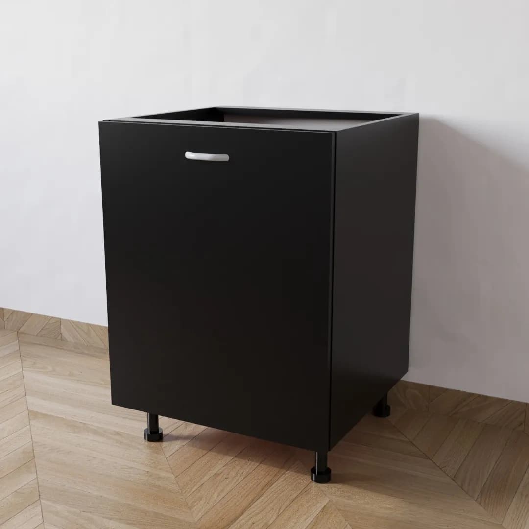 Mobile Base per Cucina compreso di Anta di Colore Nero in prodotto Calandrelli - Napoli, commercioVirtuoso.it