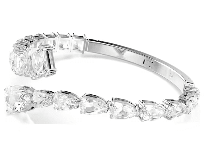 SWAROVSKI - Bracciale rigido Matrix Taglio misto, Bianco, Placcato rodio in Bracciali Alba Gioielli - Casoria, commercioVirtuoso.it