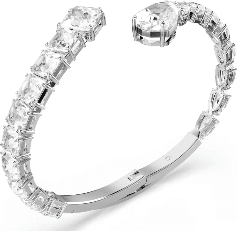 SWAROVSKI - Bracciale rigido Matrix Taglio misto, Bianco, Placcato rodio in Bracciali Alba Gioielli - Casoria, commercioVirtuoso.it