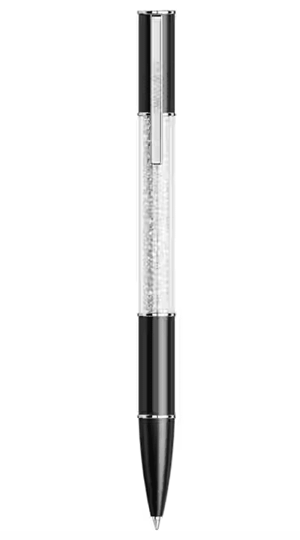 Swarovski -  Penna a sfera Crystalline Lustre Nero, Placcato rodio in Penne a sfera Alba Gioielli - Casoria, commercioVirtuoso.it