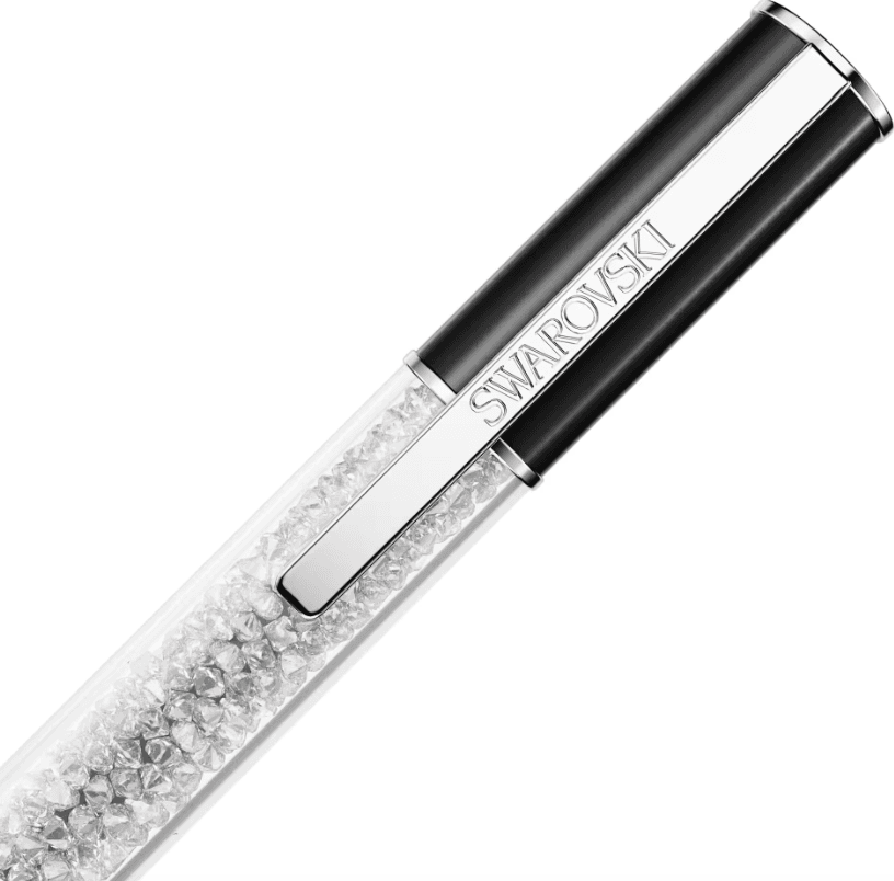 Swarovski -  Penna a sfera Crystalline Lustre Nero, Placcato rodio in Penne a sfera Alba Gioielli - Casoria, commercioVirtuoso.it