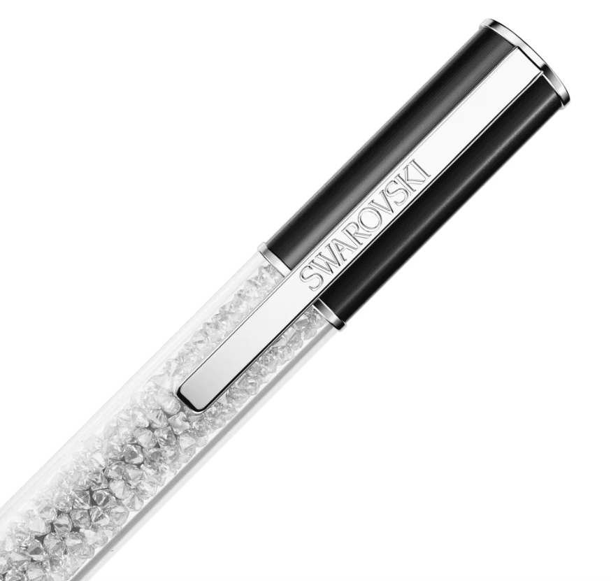 Swarovski -  Penna a sfera Crystalline Lustre Nero, Placcato rodio in Penne a sfera Alba Gioielli - Casoria, commercioVirtuoso.it