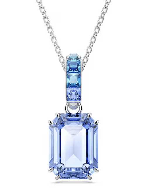 SWAROVSKI - Collana con Pendente Millenia Taglio ottagonale, Blu, Placcato rodio in Collane Alba Gioielli - Casoria, commercioVirtuoso.it