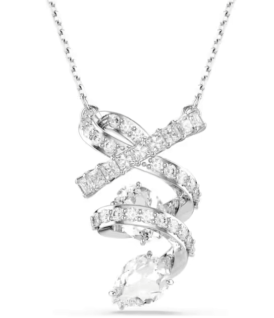 SWAROVSKI  -  Collana con Pendente Hyperbola Taglio misto, Bianco, Placcato rodio