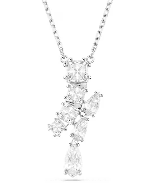 SWAROVSKI  - Collana con Pendente Matrix Taglio misto, Bianco, Placcato rodio