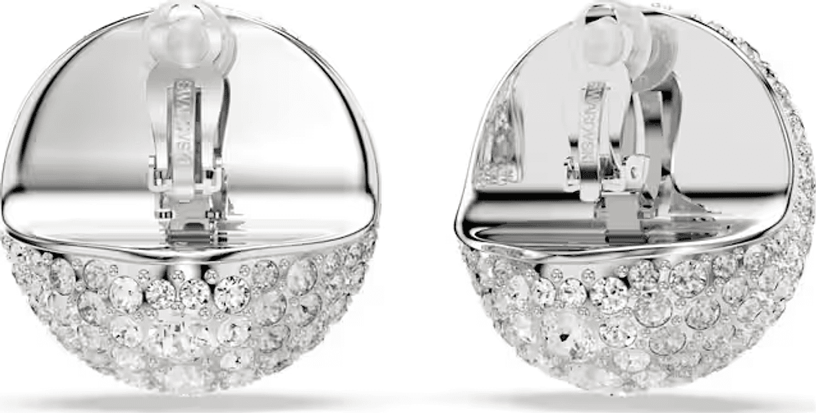 SWAROVSKI  -  Orecchini a clip Sublima Bianchi, Placcato rodio in Orecchini Alba Gioielli - Casoria, commercioVirtuoso.it