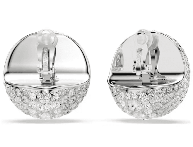 SWAROVSKI  -  Orecchini a clip Sublima Bianchi, Placcato rodio in Orecchini Alba Gioielli - Casoria, commercioVirtuoso.it