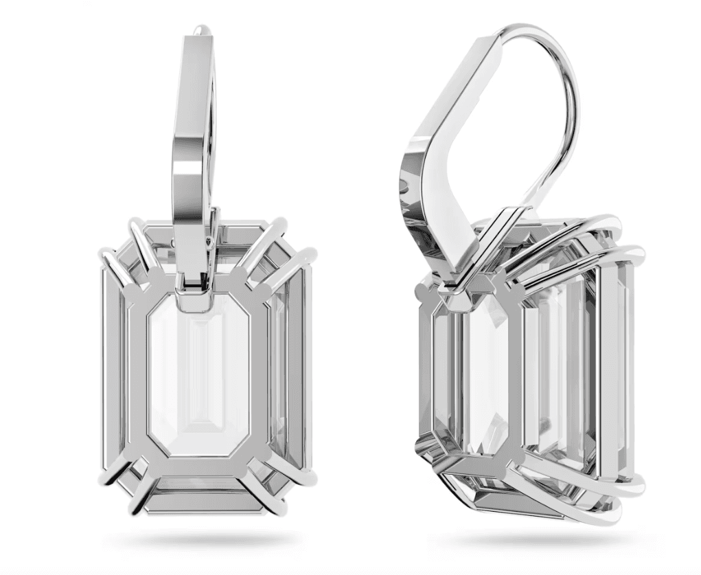 SWAROVSKI  -  Orecchini pendenti Millenia Taglio ottagonale, Bianchi, Placcato rodio in Orecchini Alba Gioielli - Casoria, commercioVirtuoso.it