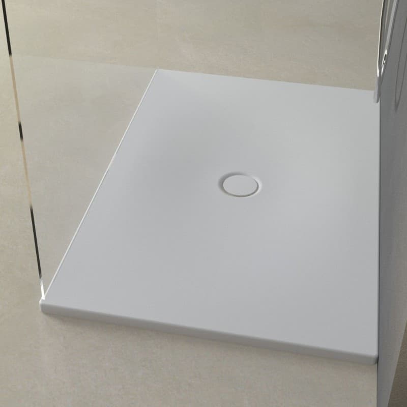 Piatto Doccia In Porcellana Flat Colore Bianco Cotone Opaco H 3 cm Ix Box Shower - 2