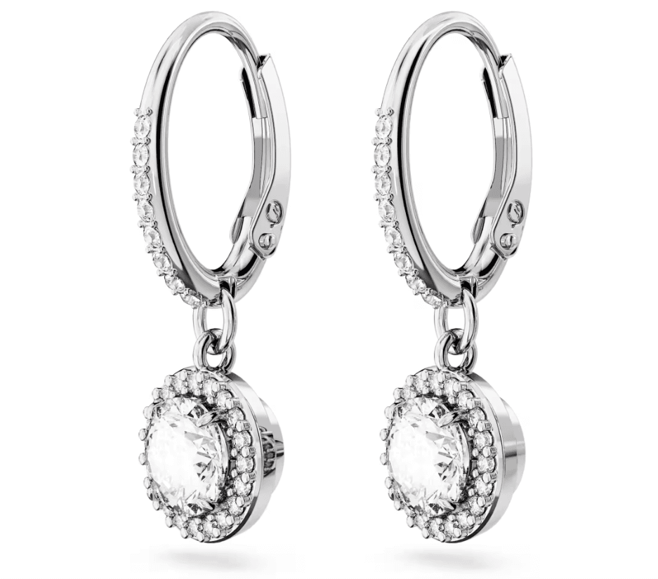Swarovski   Orecchini pendenti Una Angelic Taglio tondo, Pavé, Bianchi, Placcato rodio in Orecchini Alba Gioielli - Casoria, commercioVirtuoso.it