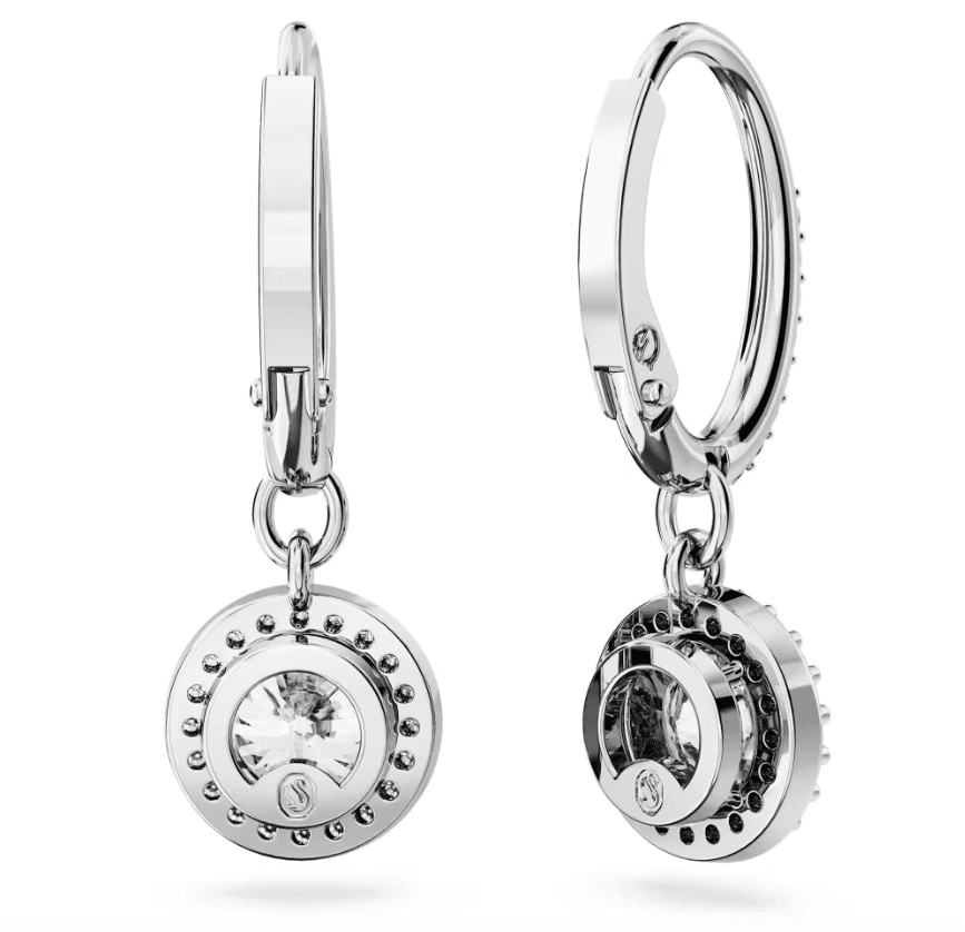 Swarovski   Orecchini pendenti Una Angelic Taglio tondo, Pavé, Bianchi, Placcato rodio in Orecchini Alba Gioielli - Casoria, commercioVirtuoso.it