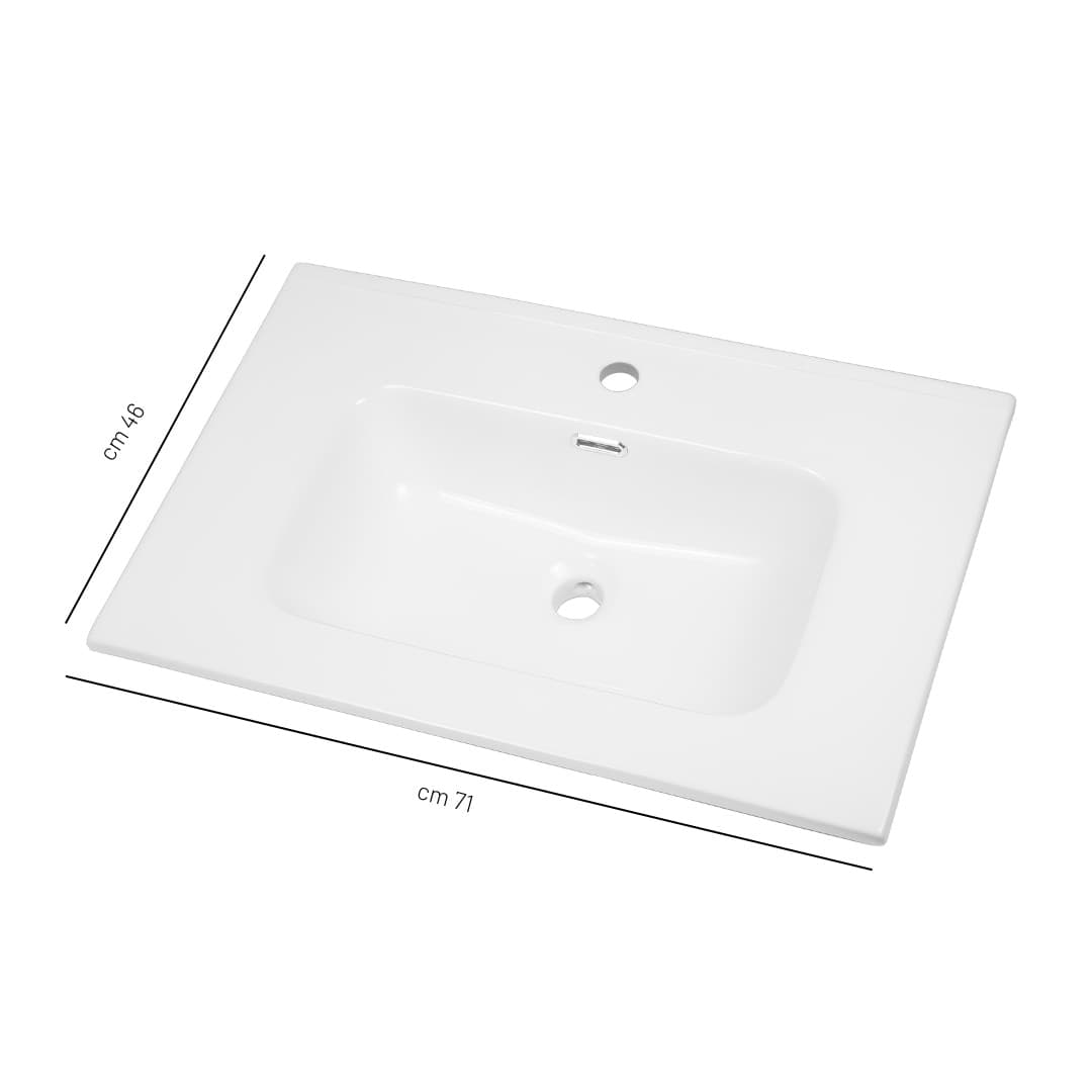 Lavabo ad Incasso in Ceramica Bianco Lucido per Mobili Bagno in Lavabi Ogomondo - Martina Franca, commercioVirtuoso.it